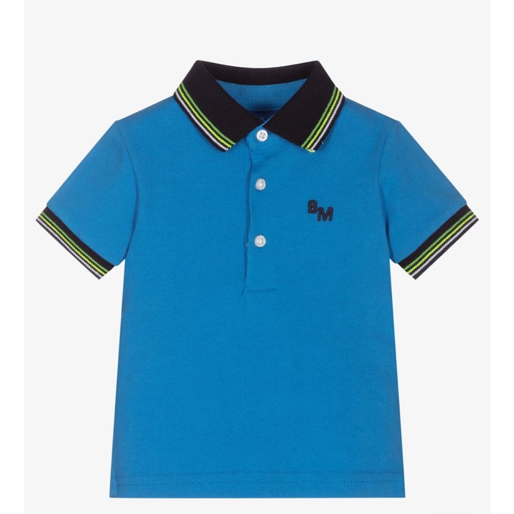MAYORAL Tennis Embroidery Polo Shirt in Blue